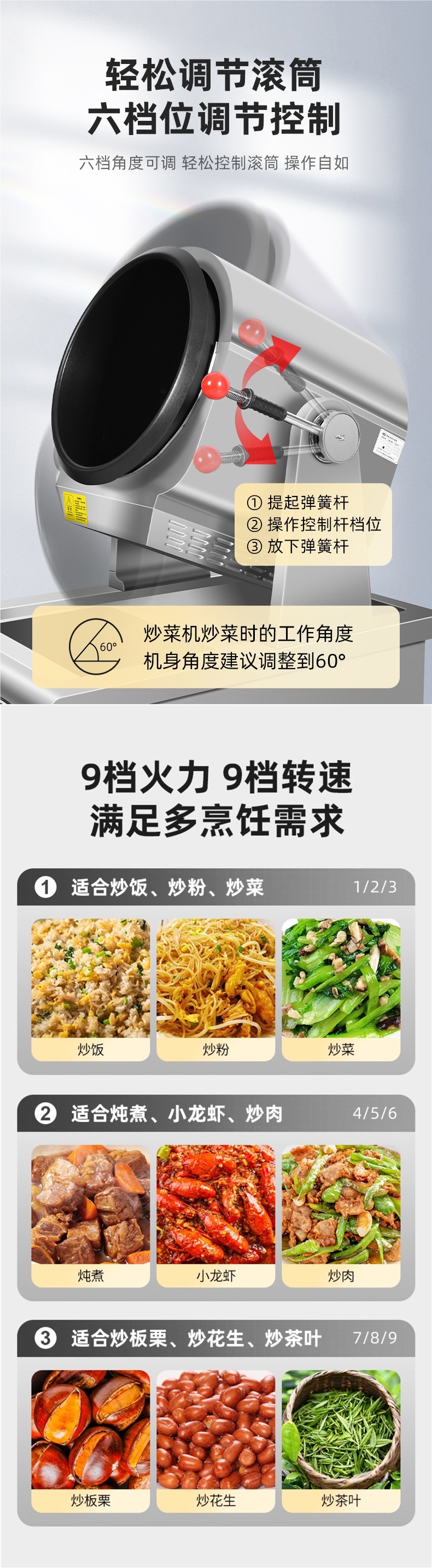 炒菜机商用全自动智能炒饭机器人外卖燃气电炒锅滚筒炒粉 高清图片5