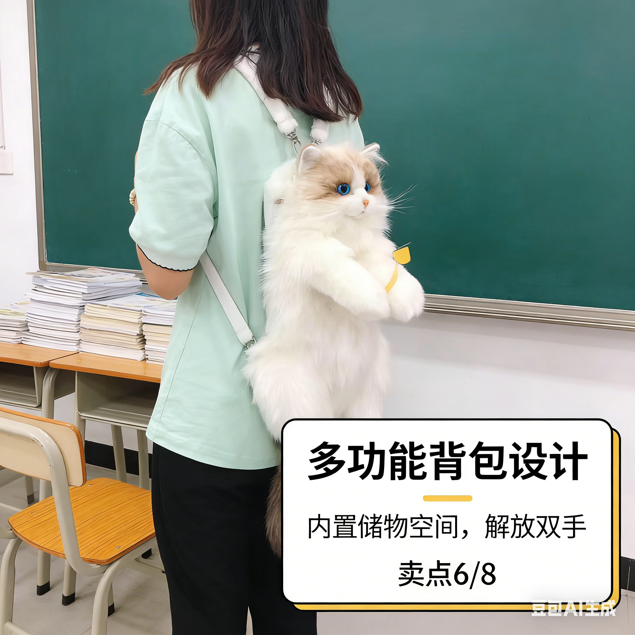 硅机猫不用铲屎的硅机生物 AI 智能聊天互动陪伴机器猫跨次元智慧生物聊天搭子送闺蜜礼物不用喂粮 高清图片4