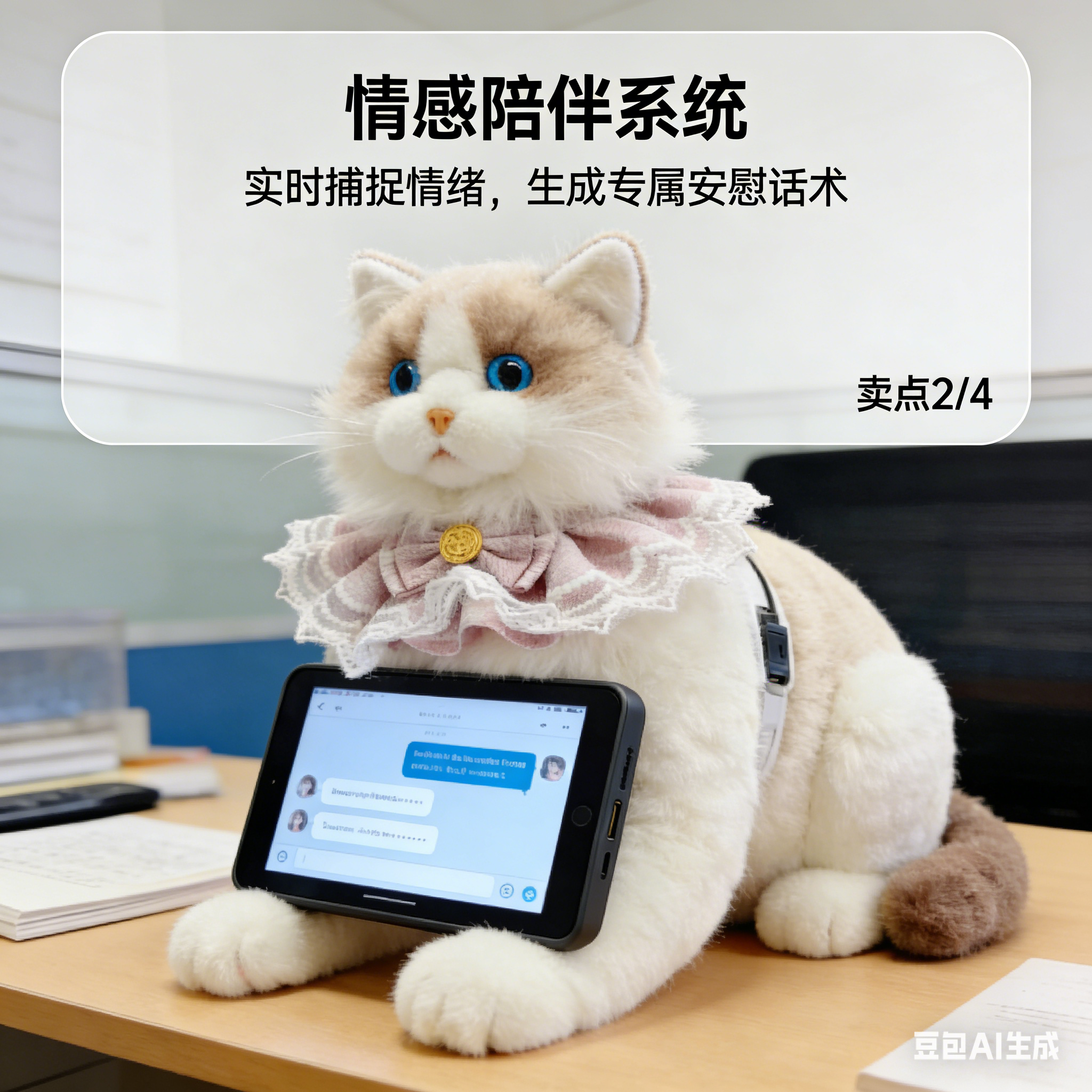 硅机猫不用铲屎的硅机生物 AI 智能聊天互动陪伴机器猫跨次元智慧生物聊天搭子送闺蜜礼物不用喂粮 高清图片24
